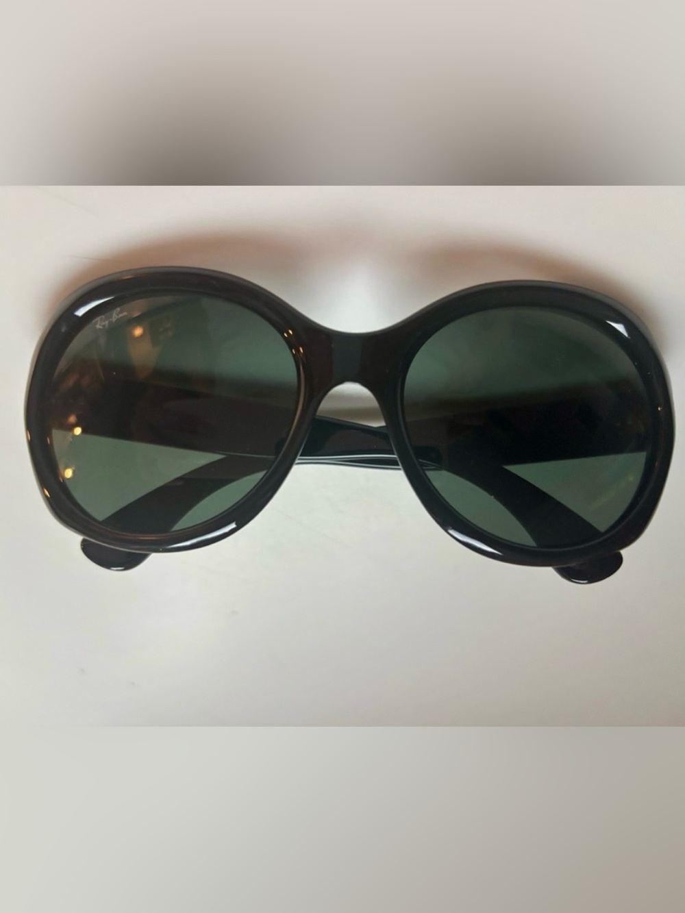 Ray-Ban 4191 Black Frame Sunglasses with Dark Green Lenses